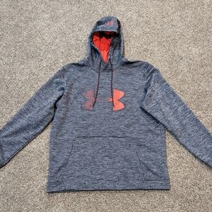 Under Armour Men's Grey/Red Large Hoodie Sweatshirt